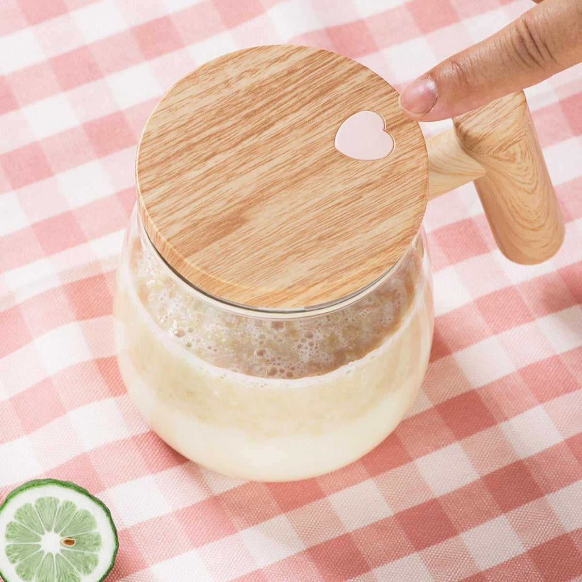 Electric Mixing Mug Self Stirring Coffee Mug, 400ml Lightweight High Speed Glass Stirring Cup For Home